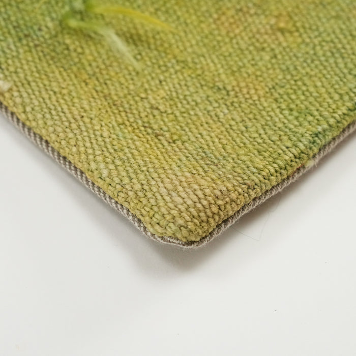 El Dokuma Yeşil Yün Kırlent Kılıfı — 40x60 cm
