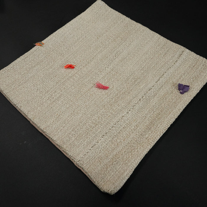 El Dokuma Krem Yün Kırlent Kılıfı, 38x39 cm — Halıcızade