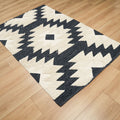 İskandinav Desenli Lacivert Pamuk Kilim, 120x180 cm — Halıcızade