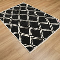 İskandinav Desenli Siyah Pamuk Kilim, 120x180 cm — Halıcızade