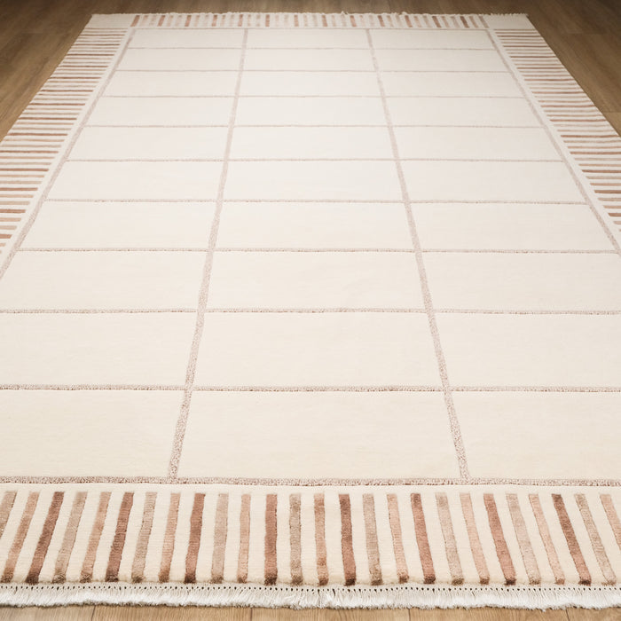 Geometrik Desenli El Dokuma Halı — 120x190, 80x290, 200x300 cm