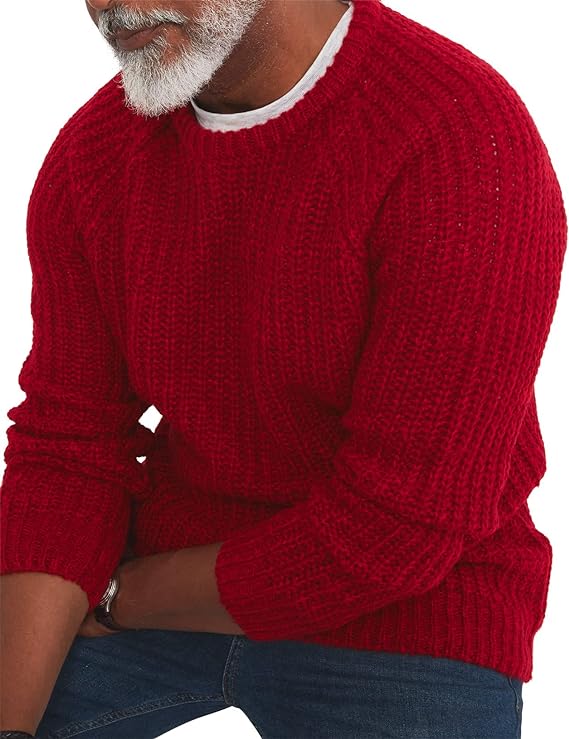 Joe Browns Men's Classic Chunky Rib Knit Crew Sweater Pullover 2XL