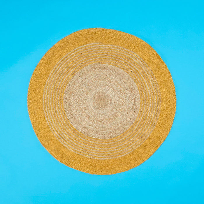 Juno Jüt Serisi Çizgi Desenli El Dokuma Halı — 90x90, 120x120, 150x150 cm