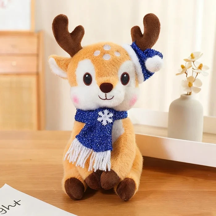 Light Deer / Blue Scarf