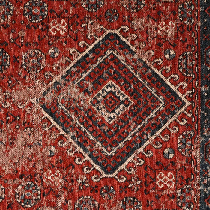 Kehribar Makine Dokuma Vintage Desenli Kırmızı Kilim — ofis halısı