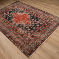 Kehribar Makine Dokuma Vintage Desenli Rengarenk Kilim, 80x150 – 160x230 cm — Halıcızade