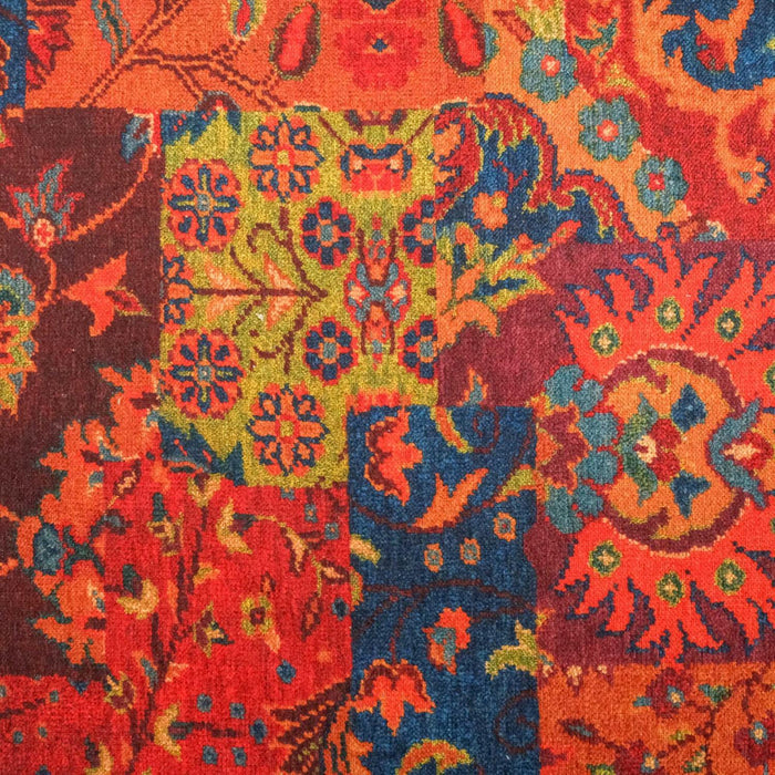 Kehribar Serisi Dijital Baskı Patchwork Desenli Halı — antre halısı
