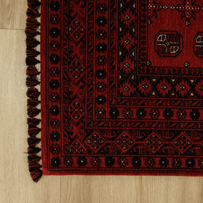 Kehribar Serisi Kırmızı Türkmen Desenli Halı — 80x150, 120x180, 80x300, 160x230 cm