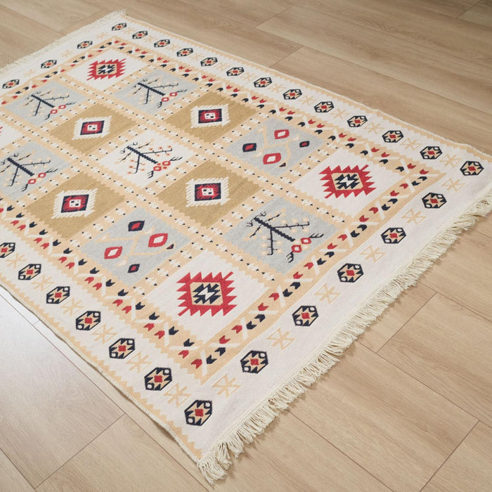 Kehribar Serisi Makine Dokuma Anadolu Desenli Kırmızı Kilim, 80x150 – 160x230 cm — Halıcızade