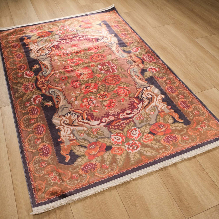 Kehribar Serisi Makine Dokuma Karabağ Desenli Rengarenk Halı, 80x150 – 200x290 cm — Halıcızade