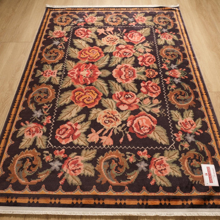 Kehribar Serisi Makine Dokuma Karabağ Desenli Rengarenk Sentetik Halı — 80x150, 120x180, 80x300, 160x230 cm