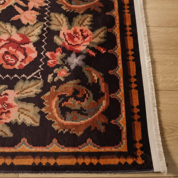 Kehribar Serisi Makine Dokuma Karabağ Desenli Rengarenk Sentetik Halı — mutfak halısı