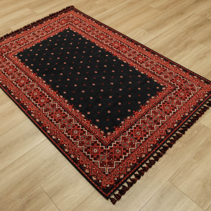 Kehribar Serisi Makine Dokuma Kırmızı Halı, 120x180 cm — Halıcızade