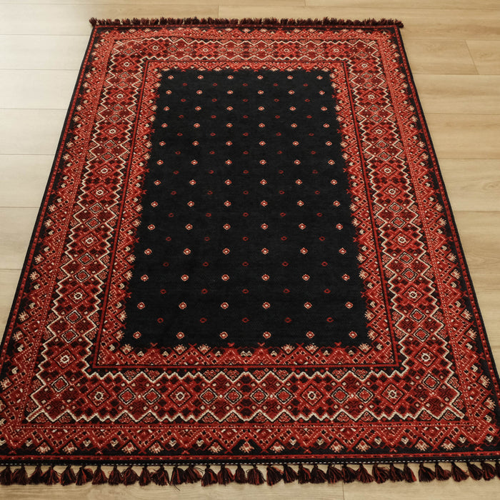 Kehribar Serisi Makine Dokuma Kırmızı Halı — 120x180 cm
