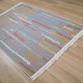 Kehribar Serisi Makine Dokuma Rengarenk Geometrik Desenli Pamuk Kilim, 80x150 – 160x230 cm — Halıcızade