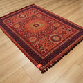 Kehribar serisi Memlük desenli akrilik halı, bordo, 120x180 cm — Halıcızade