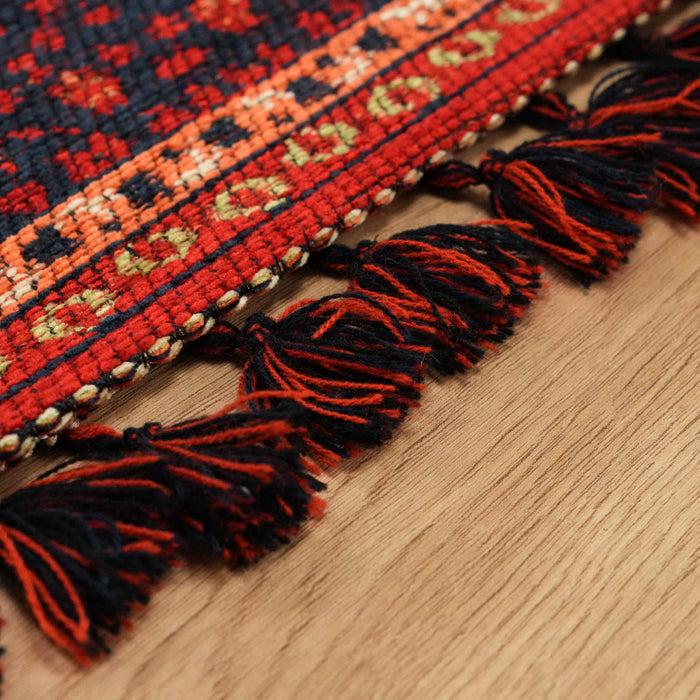 Kehribar Serisi Memlük Desenli Bordo Akrilik Halı — 80x150, 120x180, 80x300, 160x230 cm