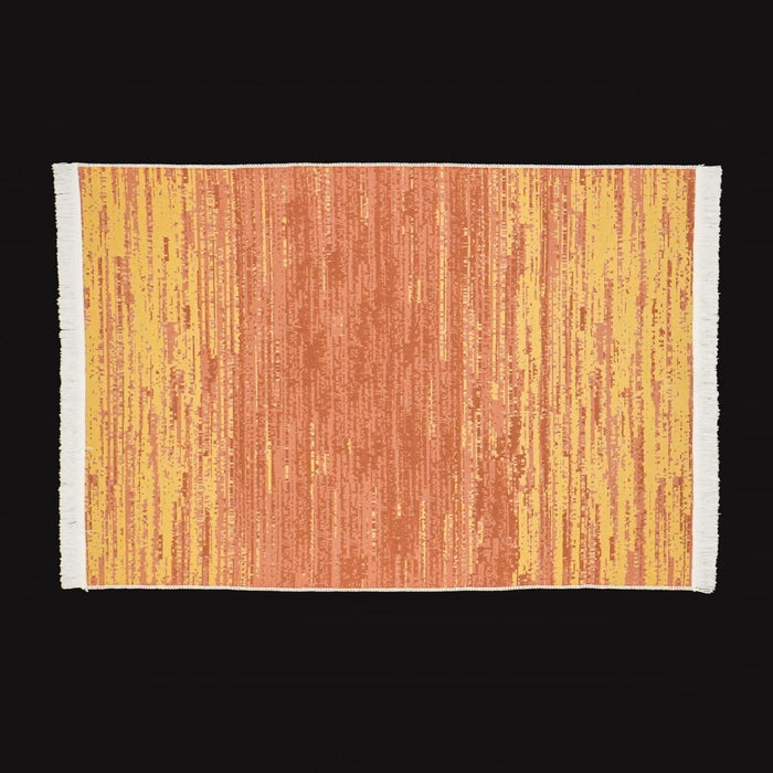 Kehribar Serisi Soyut Desenli Bordo/Sarı Kilim — 120x180 cm