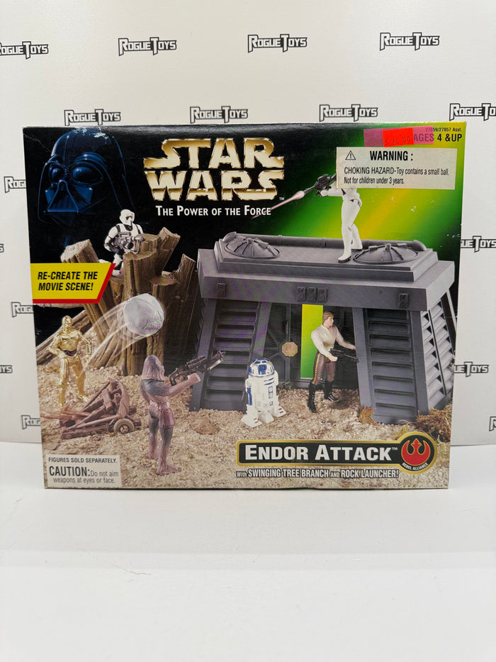 Kenner Star Wars The Power of the Force Rebel Alliance Endor Attack w/ Swinging Tree Branch & Rock Launcher!