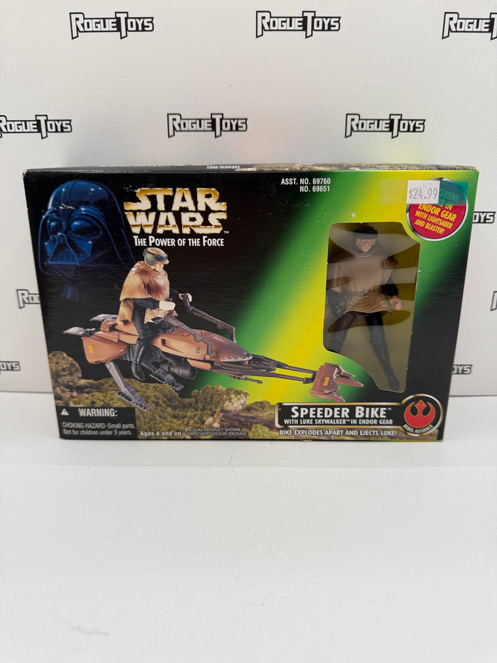 Kenner Star Wars The Power of the Force Rebel Alliance Speeder Bike w/ Luke Skywalker in Endor Gear