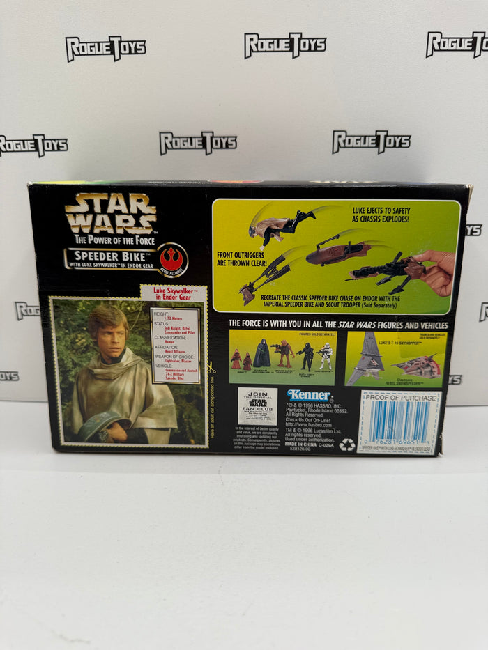 Kenner Star Wars The Power of the Force Rebel Alliance Speeder Bike w/ Luke Skywalker in Endor Gear