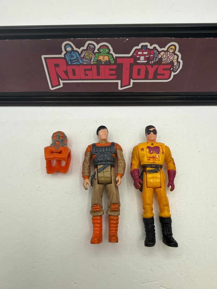 Kenner Vintage M.A.S.K. Bruce Sato w/ Mask & Brad Turner w/o Mask
