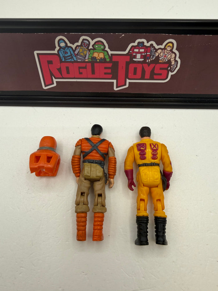 Kenner Vintage M.A.S.K. Bruce Sato w/ Mask & Brad Turner w/o Mask