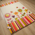 Kids Serisi Bebek / Çocuk Odası Çiçek Desenli Makine Dokuma Halı, krem, 120x180 cm — Halıcızade