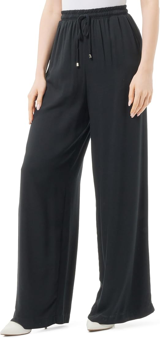 Koton Women's Relax Fit Pocket Detail Cotton Drawstring Wide Leg Trousers Shorts, Black(999), 12