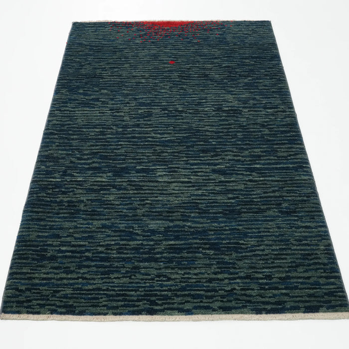 Lacivert Yün Tezgah Dokuma Baş Başa Seccade — 80x130 cm