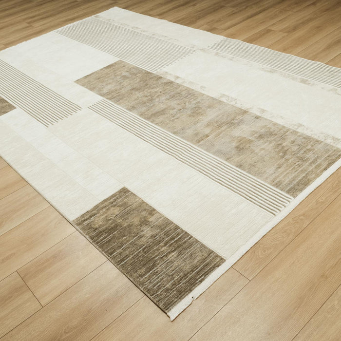 Lagos Serisi Sade Desenli Makine Dokuma Halı, krem, 200x290 cm — Halıcızade