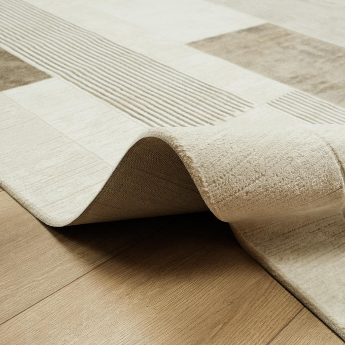 Lagos Serisi Sade Desenli Makine Dokuma Halı — geometrik desenli