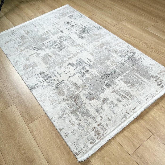 Lagos Serisi Soyut Desenli Makine Dokuma Halı, gri, 80x150 – 200x290 cm — Halıcızade