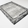 Lapis Serisi Makine Dokuma Çerçeve Desenli Siyah Halı, 80x150 – 240x340 cm — Halıcızade