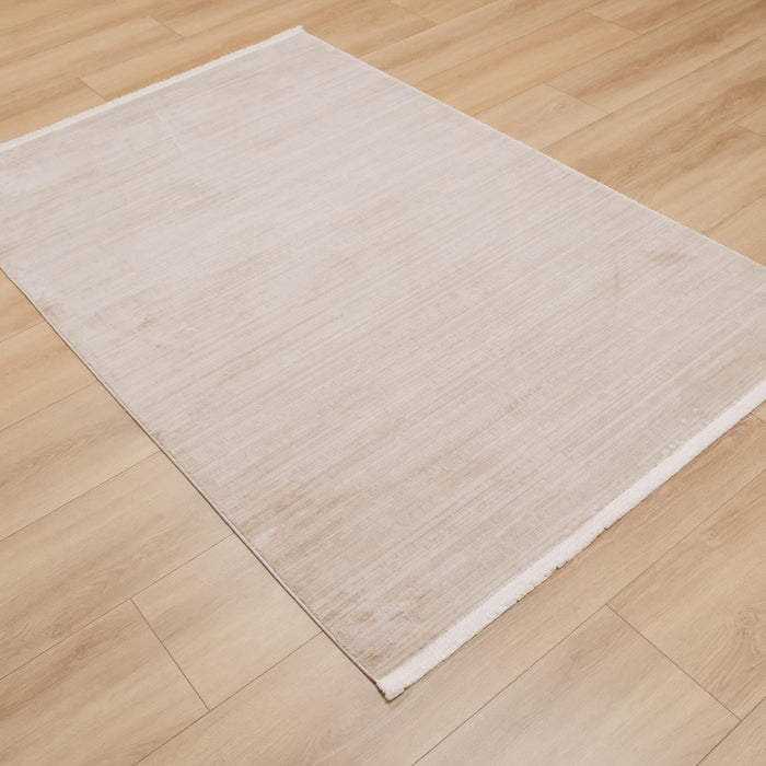 Lisbon Serisi Sade Desenli Akrilik Bej Halı, 80x150 – 240x340 cm — Halıcızade