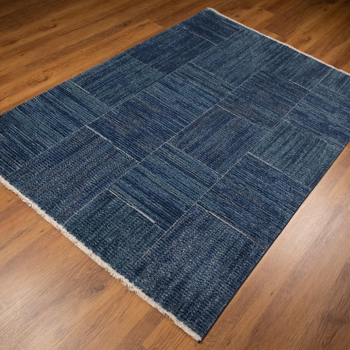 Lotto Serisi Geometrik Desenli Makine Dokuma Halı, mavi, 130x190 – 160x230 cm — Halıcızade