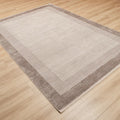Lugano Serisi Çerçeve Desenli Vizon Makine Dokuma Halı, 80x150 – 300x400 cm — Halıcızade