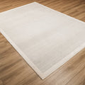 Lugano Serisi Çizgili Viskon Krem Makine Dokuma Halı, 120x180 – 200x300 cm — Halıcızade