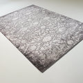 Lugano Serisi Makine Dokuma Çiçek Desenli Antrasit Halı, 80x150 – 300x400 cm — Halıcızade