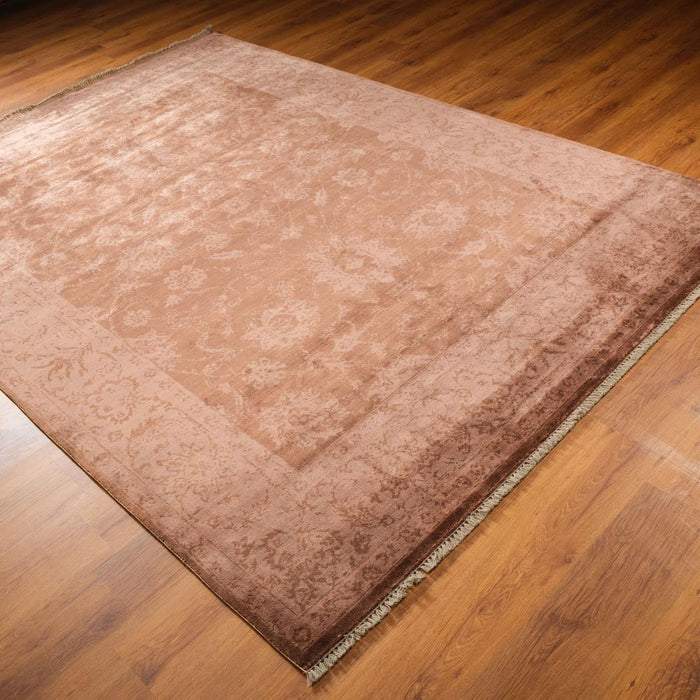 Lugano Serisi Makine Dokuma Uşak Desenli Kahverengi Halı, 130x190 – 200x290 cm — Halıcızade