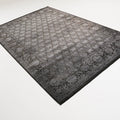 Lugano Serisi Makine Dokuma Uşak Desenli Siyah Halı, 130x190 – 200x290 cm — Halıcızade