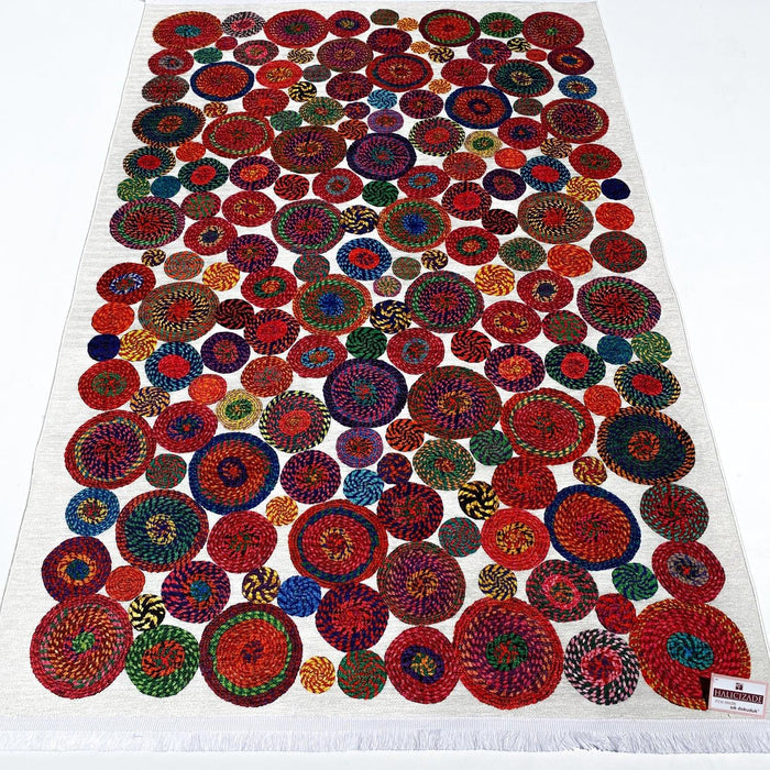 Luna Serisi Dijital Baskı Geometrik Desenli Rengarenk Halı — 75x150, 120x180, 75x300, 155x230 cm
