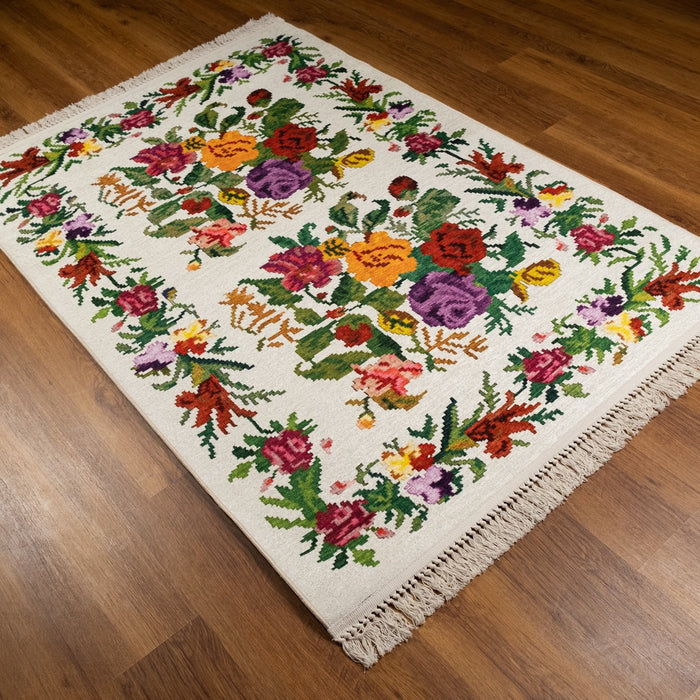Luna Serisi Dijital Baskı Karabağ Desenli Rengarenk Halı, 75x150 – 155x230 cm — Halıcızade
