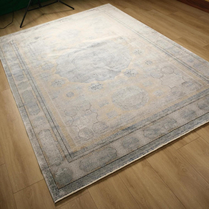 Mahal Serisi Anadolu Desenli Makine Dokuma Halı, gri, 80x150 – 300x400 cm — Halıcızade