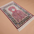 Makine Dokuma Bordo Viskon Seccade Halı, 80x125 cm — Halıcızade