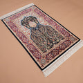Makine Dokuma Lacivert Viskon Seccade Halı, 80x125 cm — Halıcızade