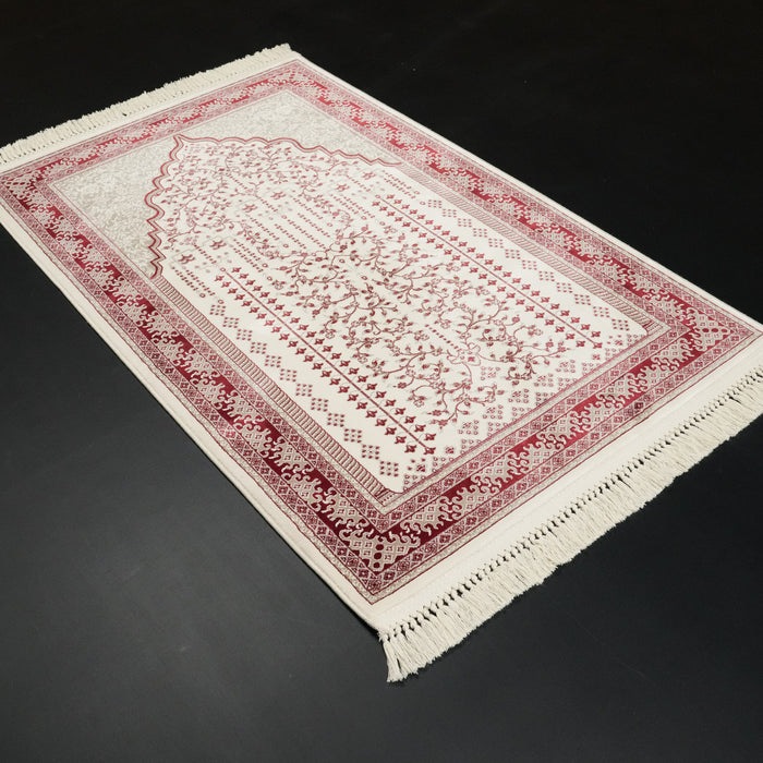 Makine Dokuma Seccade Desenli Kırmızı Halı, 80x125 cm — Halıcızade