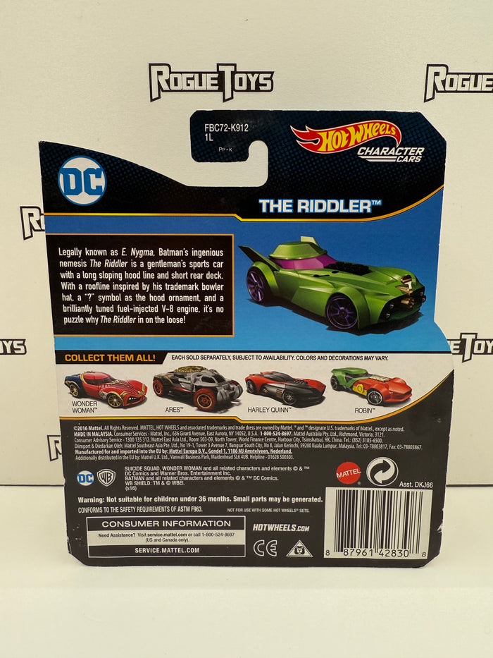 Mattel Hot Wheels Character Cars DC The Riddler