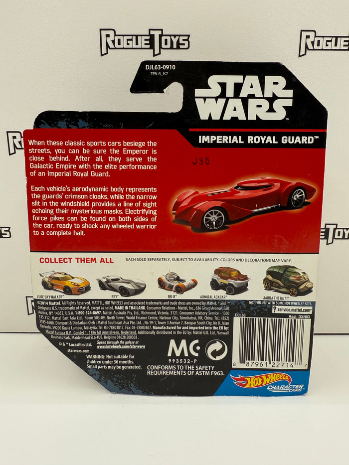 Mattel Hot Wheels Character Cars Star Wars Imperial Royal Guard