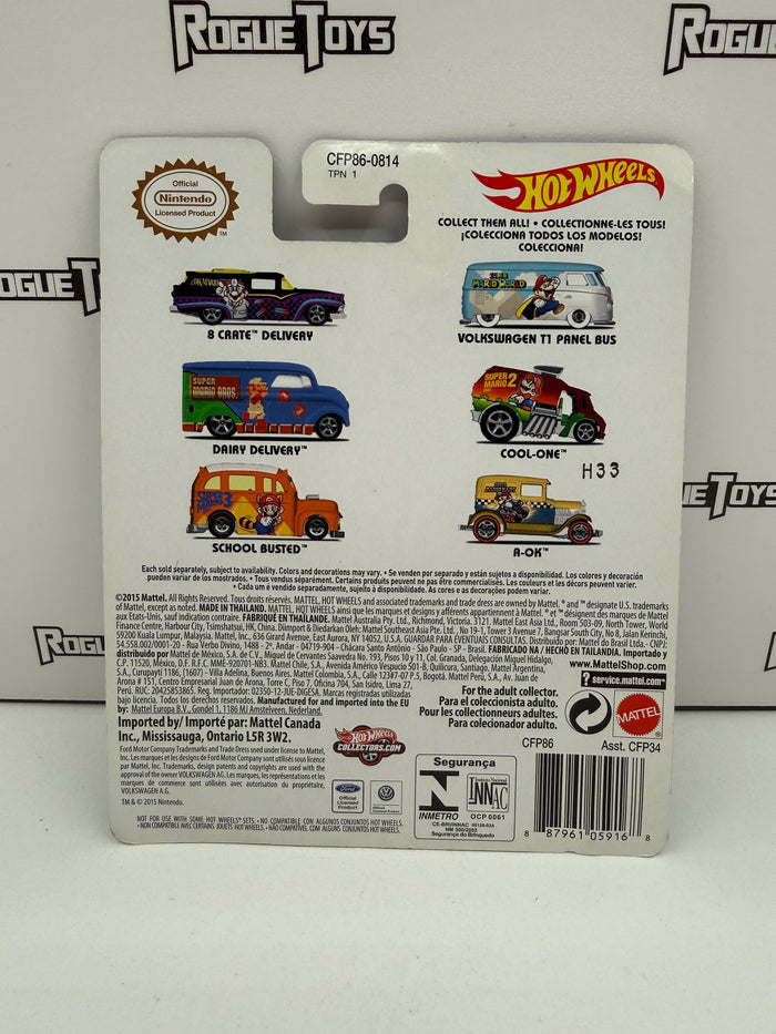 Mattel Hot Wheels Super Mario World Volkswagen T1 Panel Bus